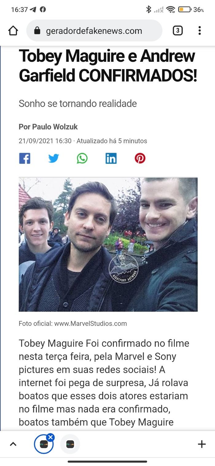 Andrew Garfield e Tobey Maguire CONFIRMADOS!!